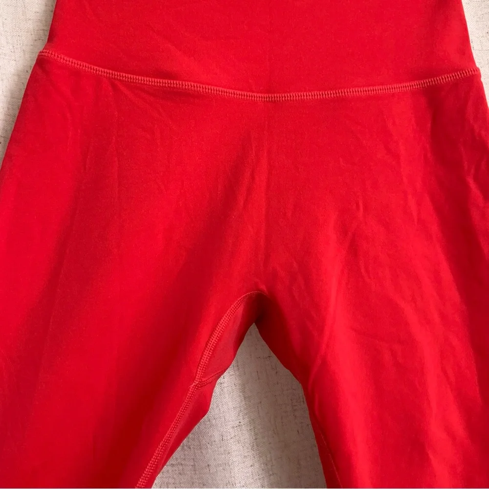 Alphalete No Front Seam Legging Tight Formula Red XS Like New - Picture 4 of 8